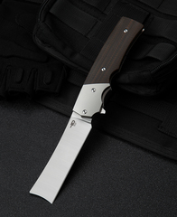 Фото Складной нож Bestech Spanish Tip Razor, сталь M390, рукоять титан/карбон