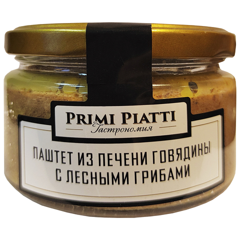 Паштет из печени говядины с лесными грибами PRIMI PIATTI 180 г