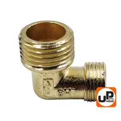 Фитинг-уголок UNITED PARTS для компрессора, резьба внешняя  3/8