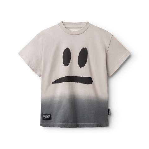Футболка NUNUNU для девочек и мальчиков (Smirk Smokey Grey)