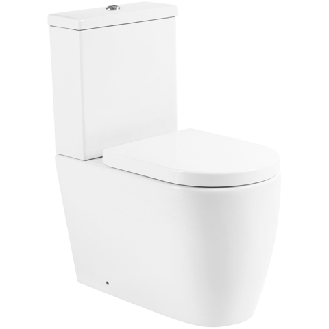 BelBagno Marino BB105CPR/BB105SC Унитаз-компакт безободковый, цвет: белый