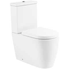 BelBagno Marino BB105CPR/BB105SC Унитаз-компакт безободковый, цвет: белый фото