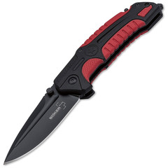 Фото Складной нож Boker Plus Savior 1, сталь Sandvik 12С27, рукоять термопластик FRP, чёрно-красный