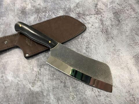 Кухонная тяпка-2, сталь N690, рукоять G10 (глянцевая рукоять)