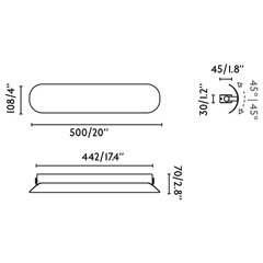 Настенный светильник NOVO 500 бежевый LED 12W 2700K