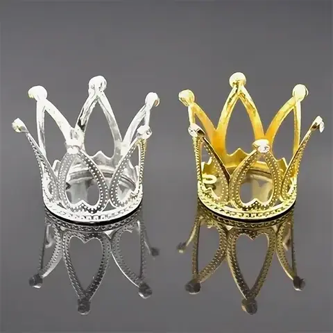 Подставка для кистей корона маленькая золото 1 шт