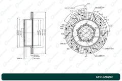 Диск тормозной перфорированный вентилируемый G-brake GFR-02659R правый