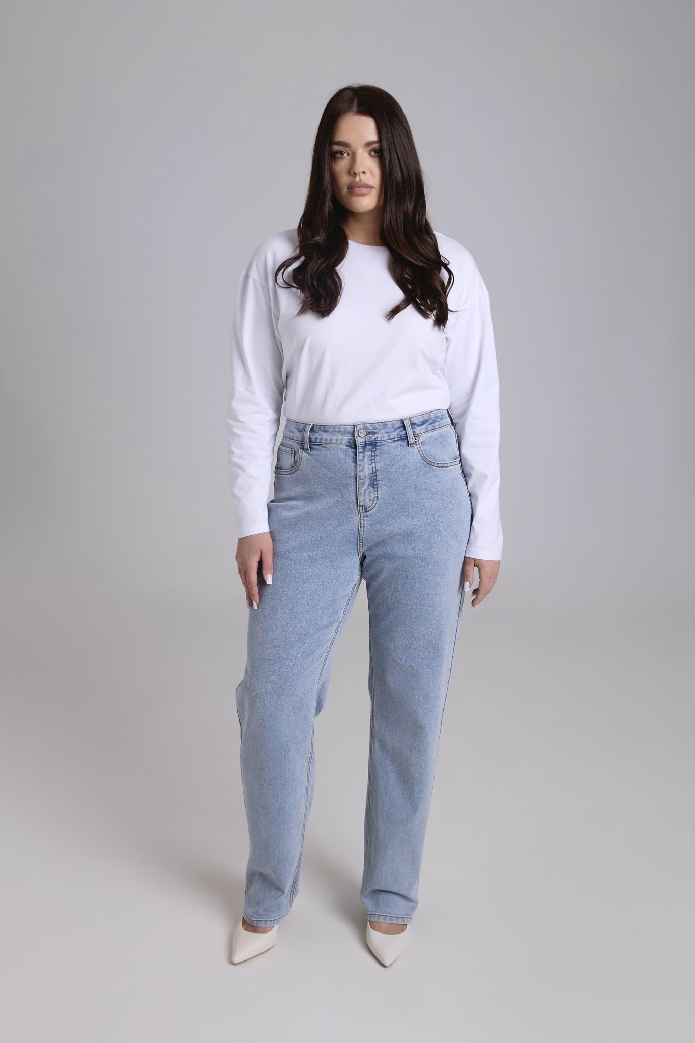 Джинсы straight fit, синий