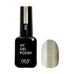 OLYSTYLE Гель-лак для ногтей тон 095 серебристый глиттер