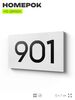 Номер на дверь 901, табличка на дверь для офиса, квартиры, кабинета, аудитории, склада, белая 120х70 мм, Айдентика Технолоджи