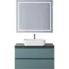 BelBagno KRAFT-900-2C-SO-AO База под раковину подвесная с фрезерованными ручками по всей длине фасада с двумя выкат. ящ., Голубой Мат., 900x455x500