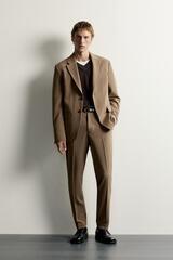 ZARA КОСТЮМНЫЕ БРЮКИ COMFORT, РЫЖЕВАТО-КОРИЧНЕВЫЙ