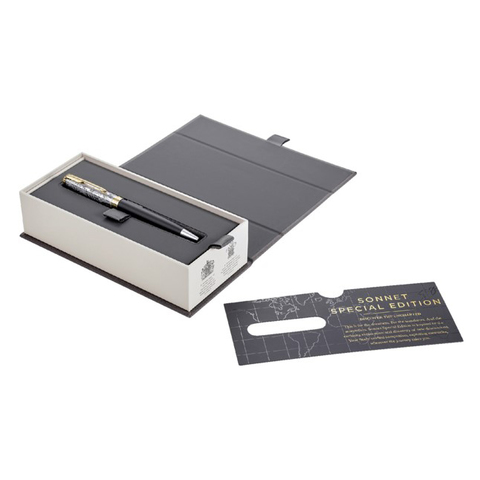 Ручка шариковая Parker Sonnet, Matte Black GT (2054837)