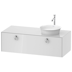 Duravit White Tulip WT4982R8585 Тумбочка подвесная, 408x1300x550 мм, 1 ящик с ручкой, цвет: белый высокоглянцевый фото