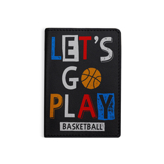 Обложка на паспорт "Play basketball", черная