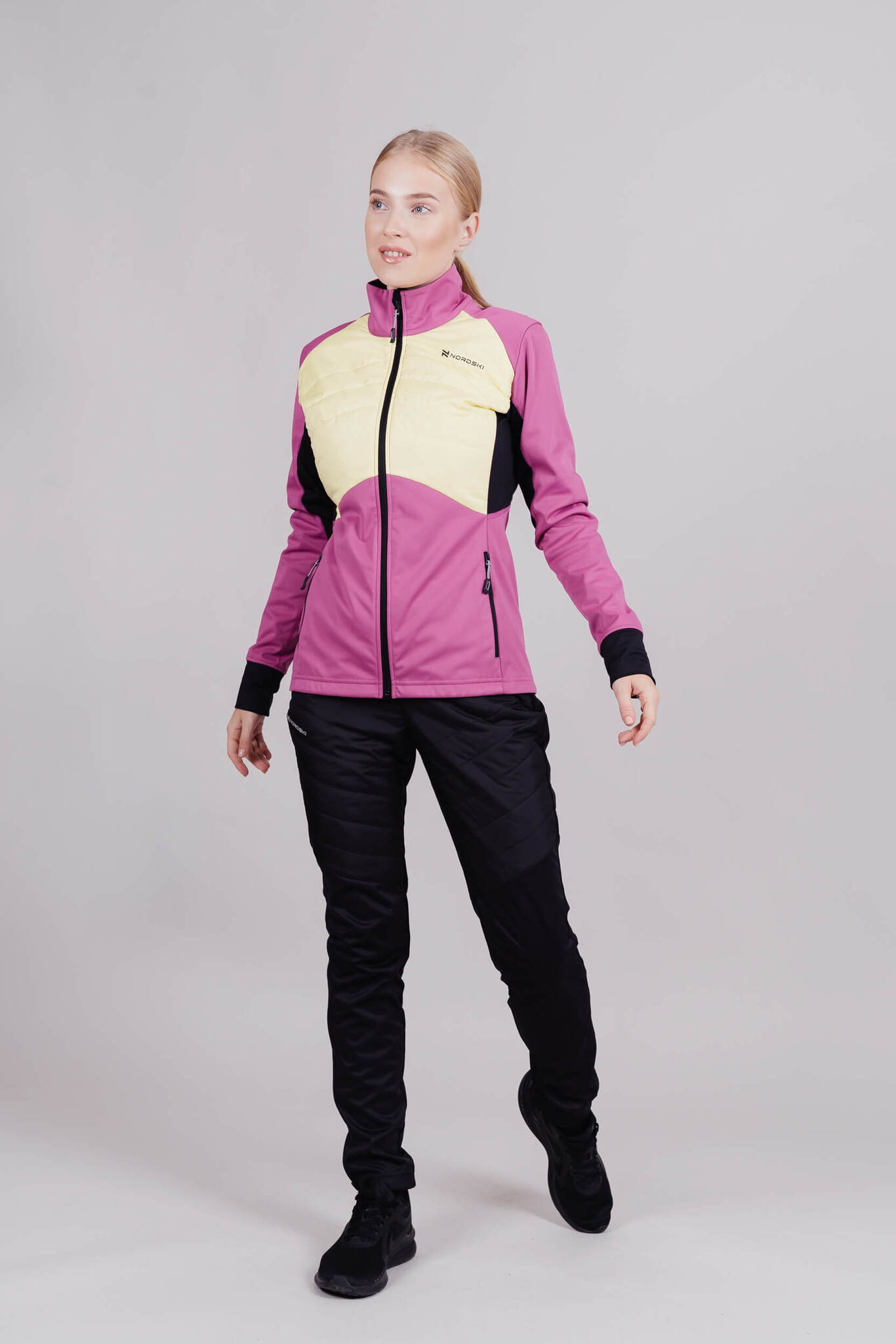 Женский костюм для лыж и бега зимой Nordski Hybrid fuchsia - 3
