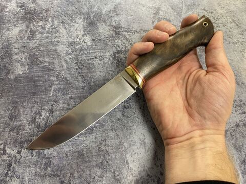 Туристический нож Ладья-2, сталь D2, рукоять Орех