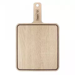 Доска с ручкой, разделочная с желобом, композитный материал, 33x21 см, дуб светлый арт.DRRJ33212086OA4