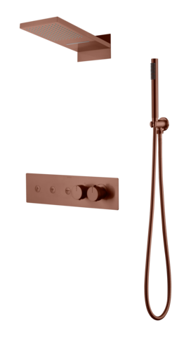 Boheme Fusion 131-BRB Встроенная душевая система с термостатом, цвет: брашированная бронза