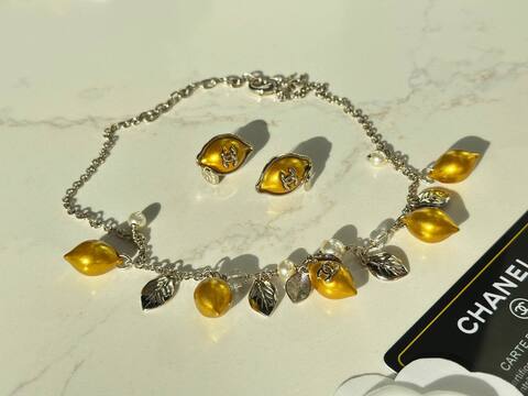 Колье цепочка с подвесками лимонами CHANEL