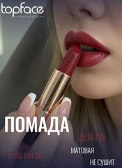 .test Topface Помада матовая устойчивая для губ Instyle 