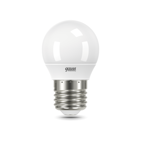 Лампа светодиодная LED 6 Вт 470 лм 6500К шар P45 холодный E27 AC 220В Elementary 53236 GAUSS