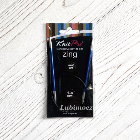 KnitPro Zing круговые спицы 4 мм/40 см арт. 47069