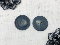 Пуговицы костюмные, d 2,8 см, 2 прокола, чёрный