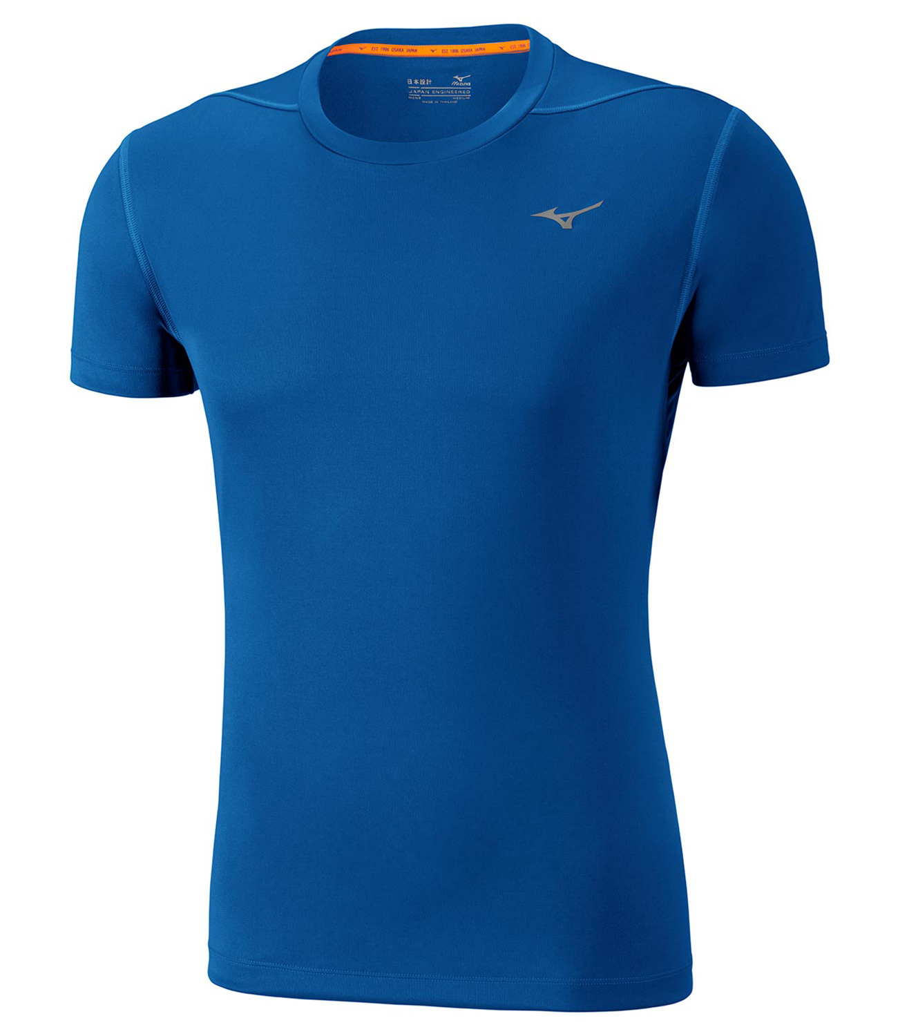 Беговая футболка мужская Mizuno DryLite Core Tee темно-синяя