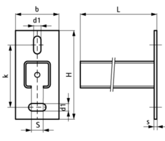 Walraven BIS RapidRail консоль настенная из профиля WM2 30х30х300 мм (6603230)