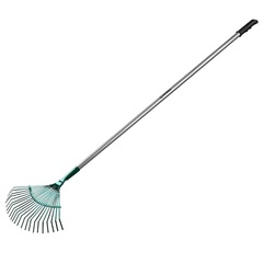 GRINDA PR-40 ALU, 440 х 250 х 1630 мм, 22 плоских зубца, алюминиевый черенок, веерные грабли, PROLine (39586)
