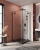 Cezares LINER-A-2-90-C-NERO Душевой уголок, цвет: чёрный
