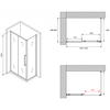 Abber Schwarzer Diamant AG30160BH-S50B Душевой уголок, 160x50x195, цвет: чёрный