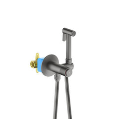 Aquatek Бетта AQ1023BGM Комплект для гигиенического душа встроенный, цвет: воронёная сталь фото