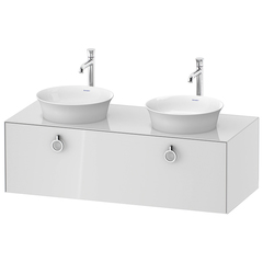 Duravit White Tulip WT4983B8585 Тумбочка подвесная, 408x1300x550 мм, 1 ящик с ручкой, цвет: белый высокоглянцевый фото