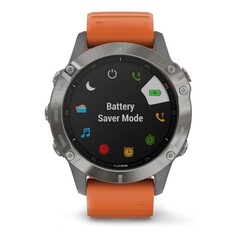 Мультиспортивные часы Garmin Fenix 6 Sapphire Titanium with Ember Orange Band
