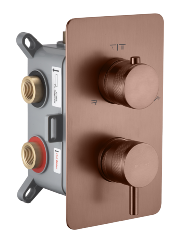 Boheme Cell 135-3-BRB Смеситель для ванны встроенный 3-х проходной, цвет: брашированная бронза