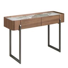 Консоль прямоугольная 3254/437-X из ореха и керамики