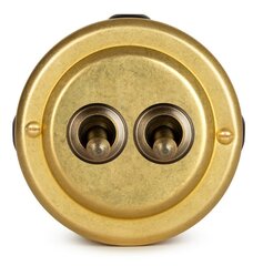 Переключатель (проходной) ретро тумблерый 2 кл. "GOLD" VINTAGE-BRASS 30402-6 / 2 группы света, проходной