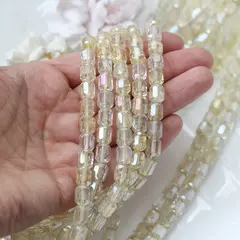 Хрусталь (стекло), Лимонное шампанское, 9*8 мм, 1 нить, К269