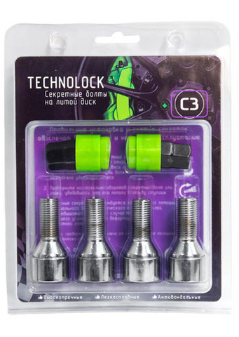 Готовый набор из колёсных болтов М14x1.5 и комплекта секреткок TECHNOLOCK C3