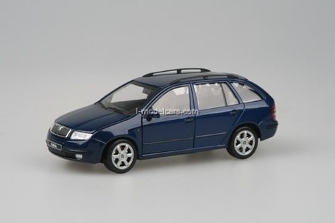 Skoda Fabia Combi 2000 Deep Sea blue metallic Abrex 1:43