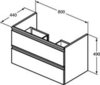 Ideal Standard Tesi T0051ZT Тумба 80 см, черный матовый