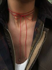 Плетенный шнурок, красный / Red