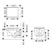 Hansgrohe EluPura Original Q 60208450 Унитаз подвесной 540х360, безободковый, с сиденьем, белый