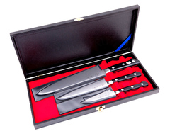 Фото Набор из 3-х кухонных ножей, Tojiro, сталь VG-10, DP-GIFTSET-A, в подарочной упаковке