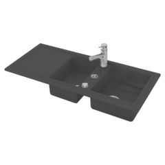 Duravit Cassia 7513110800 Кухонная мойка 80 1160x510, черная фото