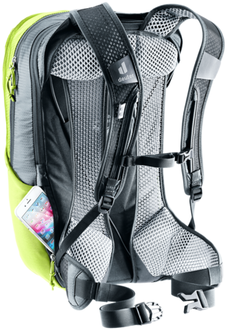 Картинка рюкзак велосипедный Deuter Race Air 14+3 Citrus/Graphite - 3