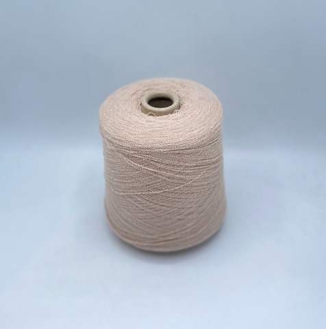 Бобинная пряжа (пр.Италия),art-Souple 1500м/100гр. 58% Хлопок, 10% Кашемир, 32% Полиэстер, цвет-Крем(388(371)/129), арт.35055