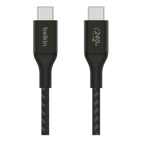 Кабель Belkin BoostCharge 240W PD 3.1 USB-C To USB-C плетеный Cable, 1м, черный